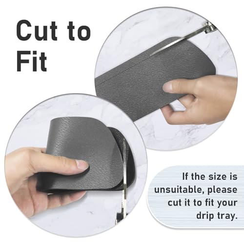 LOPNUR 2 Pack Refrigerator Drip Tray Catcher, Large 9"x3.1" Trapezoid, Grey - color: Grey, size: Trapezoid - 9"x3.1"