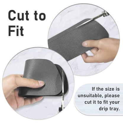 LOPNUR 2 Pack Refrigerator Drip Tray Catcher, Large 9"x3.1" Trapezoid, Grey - color: Grey, size: Trapezoid - 9"x3.1"