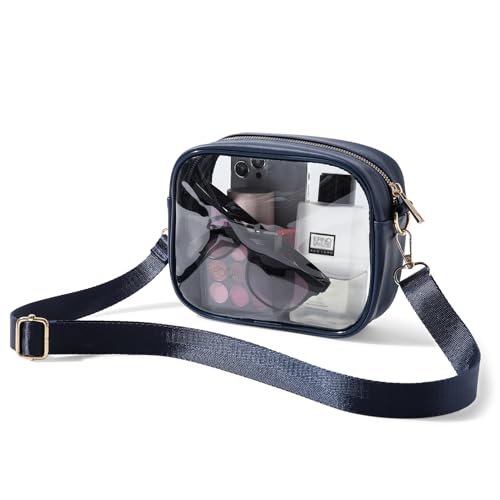 TOBVZOO Clear Bag Stadium Approved, Crossbody Transparent Bag for Concerts Sports Events, Purses for Men & Women - color: Blue