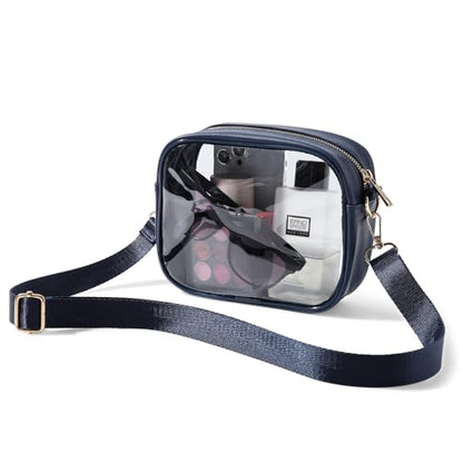 TOBVZOO Clear Bag Stadium Approved, Crossbody Transparent Bag for Concerts Sports Events, Purses for Men & Women - color: Blue