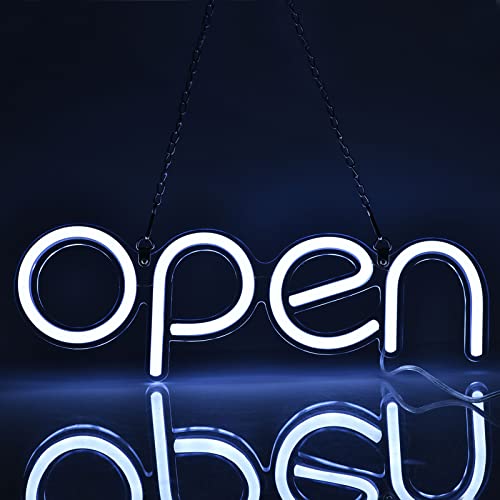 LED Open Sign,16x6 inch Open Signs for Business with Open Close Sign(White) - color: White
