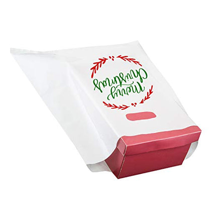 Merry Christmas Bags, Christmas Plastic Bags, 16” x 18”, 100 Pack Bulk