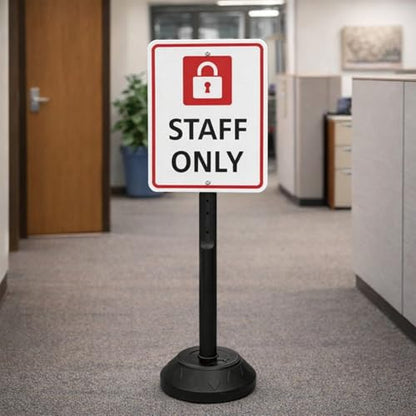 BESEA 6 Pack Portable Sign Stands, 41" Heavy Duty Outdoor Sign Stands