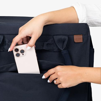 CleverMade Rolling Tote Bag With Wheels, 90L, 75 lb, Leeward Navy - color: Leeward Navy, size: 90l