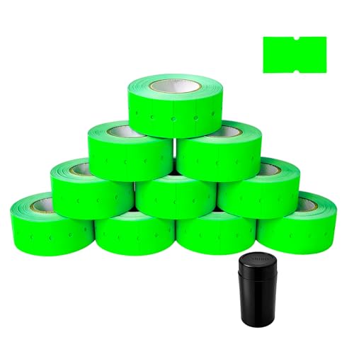 NATURALABEL 10,000 Bright Green Price Gun Labels (Blank) - color: Bright Green