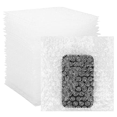 100Pcs Bubble Out Bags Pouches 6"x 6" Bubble Pouches Cushioning Packaging Bags, Double Walled Cushioning Bags Thickening Shockproof Foam Bags for Moving, Shipping, and Storage - size: 6"x6"-100PACK