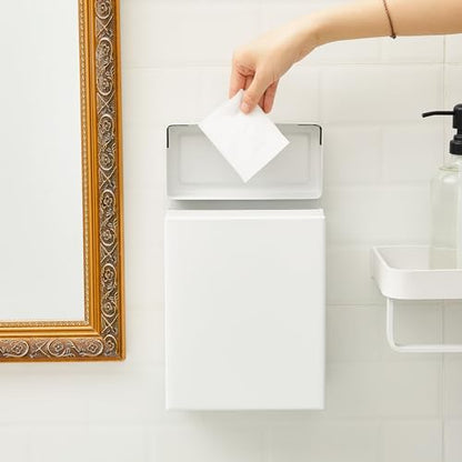 Tioncy 2 Pcs Sanitary Napkin Receptacle Wall Mounted,White - color: White