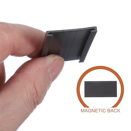 MECCANIXITY Magnetic Label Holders 5.51"x1.97" C Channel Rubber Magnetic with Clear Protectors & Paper for Metal Shelves Organize, Office File Cabinets Pack of 10 - size: 5.51"x1.97"