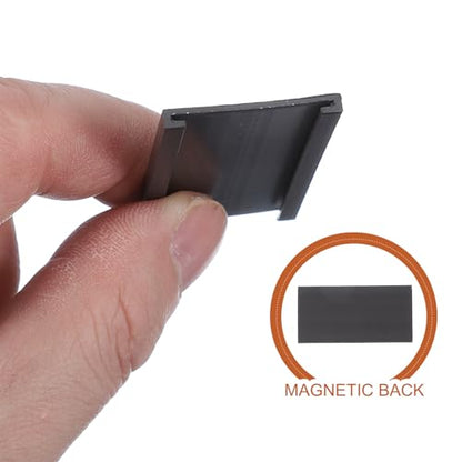 MECCANIXITY Magnetic Label Holders 5.51"x1.97" C Channel Rubber Magnetic with Clear Protectors & Paper for Metal Shelves Organize, Office File Cabinets Pack of 10 - size: 5.51"x1.97"