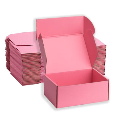 Pink Shipping Boxes 8x6x3 Inches, 20 Pack - color: Pink, size: 8x6x3 Inch
