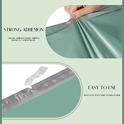 Metronic Poly Mailers 10x13 100 Pack, Small Strong Adhesive Shipping Bags - color: Grayed Jade Green, size: 10x13 100PC