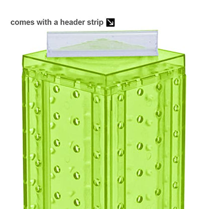 Azar Displays 700220-GRE Pegboard 4-Sided Revolving Counter Display, Green Translucent Color - color: Green, style: Pegboard only
