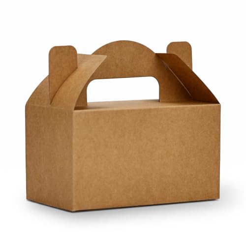 Aosric Small Kraft Gable Boxes 3.5 x 3.5 x 6.3 In, 30 Pack - color: Brown