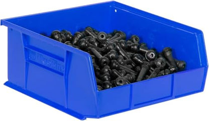 Akro-Mils 30235 AkroBins Plastic Storage Bins, 11"x11"x5", Blue, 6-Pack - color: Blue