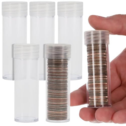 BCW Dime Coin Tubes (Quantity of 5)