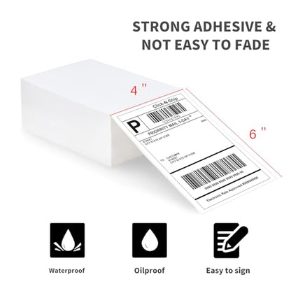 LLIKED 1000 4x6 Thermal Shipping Labels, Perforated, Commercial Grade - size: 1000 Labels