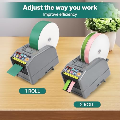 Ribbon Cutting Machine, Advanced Automatic Electric Tape Dispenser, 999mm Max Cut Length, Manual & Auto Modes, for Business, Schools, Restaurants, Factories, Warehouses & Home Use