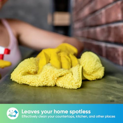 HOMEXCEL Yellow Microfiber Cleaning Cloth, Microfiber Towels for Car, 12 PK - color: Yellow