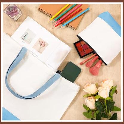 Sanwuta Blank Canvas Tote Bags Makeup Bags, Ultimate Color Bundle, 40 Pcs - color: Ultimate Color Bundle