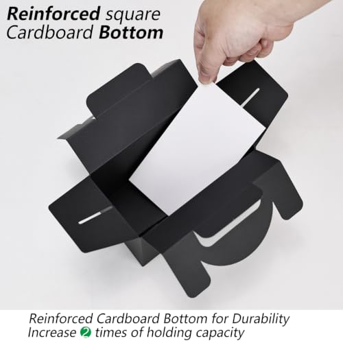 Aosric Small Black Gable Boxes 3.5 x 3.5 x 6.3 In, 30 Pack - color: Black