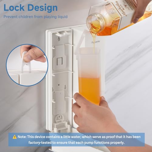 Shampoo Dispenser for Shower - Shower Soap Dispenser Wall Mounted No Drill - Shampoo Body Wash Dispenser 2 Chamber - Easy Install for Bathroom Hotel White 800ml - color: White 2