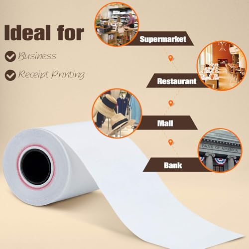 2 1/4" x 50' Credit Card Thermal Receipt Paper 50 Rolls - size: 2-1/4" x 50', style: 50 Rolls