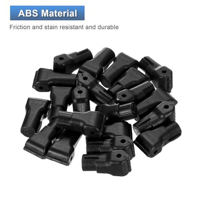 uxcell 100pcs Peg Hook Locks Stop Locks 4mm ABS Hook Security Lock - color: Black