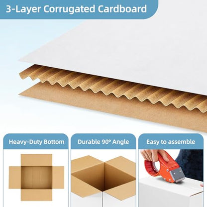 Famagic 6x4x4 Shipping Boxes Small for Packing & Business, 10 Pack, White - color: White, size: 6x4x4 inch