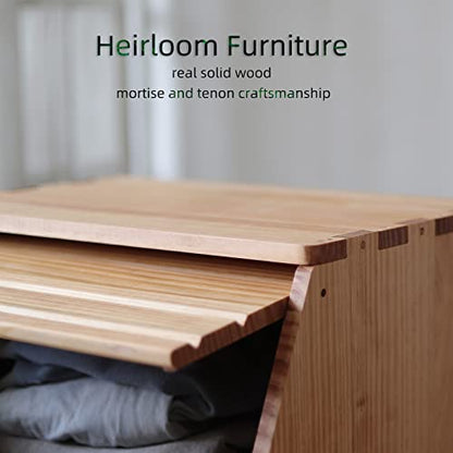 Stackable Solid Wood Storage Chests, Modular Bins with Lids, 15.5"W - size: 15.25"D x 15.5"W x 12.25"H