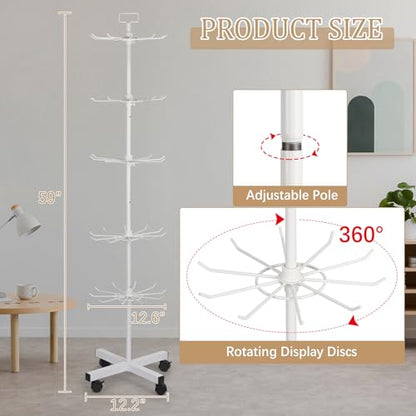 5 Tier Retail Display Stand Store Display Rack, White - color: White