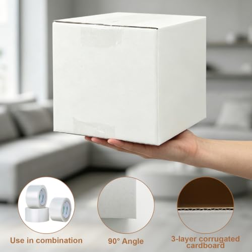 40 Pack 6x6x6 Shipping Boxes, White Corrugated Cardboard Boxes for Packaging Small Business, Mailing, Gift, Storage – Small Shipping Boxes for Packing - size: 40 Pack 6x6x6 Inches