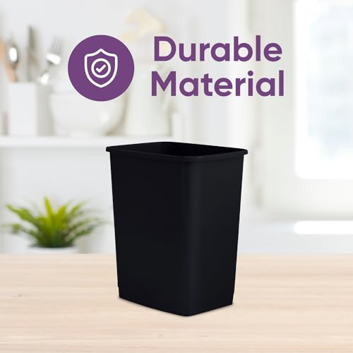 Superio 1.25 Gal Mini Plastic Trash Can, Small Waste Bin for Countertop, Desk, Vanity, Bathroom 5 Quart (6, Black) - color: 6, Black, size: 1.25 Gallon