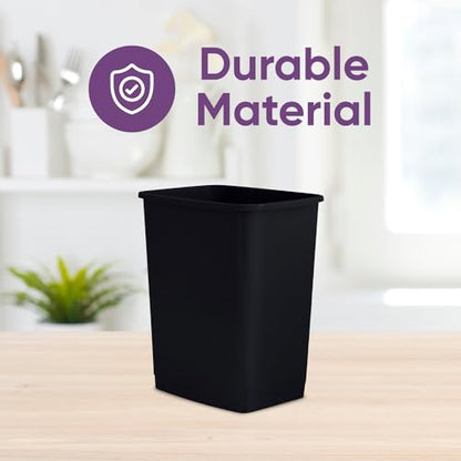 Superio 1.25 Gal Mini Plastic Trash Can, Small Waste Bin for Countertop, Desk, Vanity, Bathroom 5 Quart (6, Black) - color: 6, Black, size: 1.25 Gallon