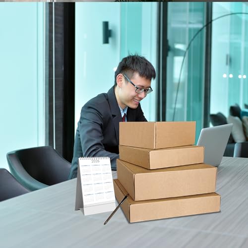 8x8x2 inch Shipping Boxes, Bulk 28 Pack, Brown Corrugated Cardboard Mailers - size: 8" x 8" x 2"