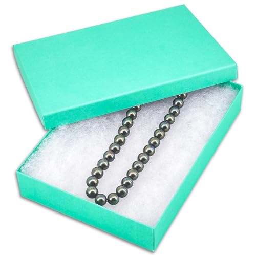 TheDisplayGuys 25 Cardboard Gift Jewelry Boxes w/Paddings #53-5.4x3.9x1 - color: Teal Green