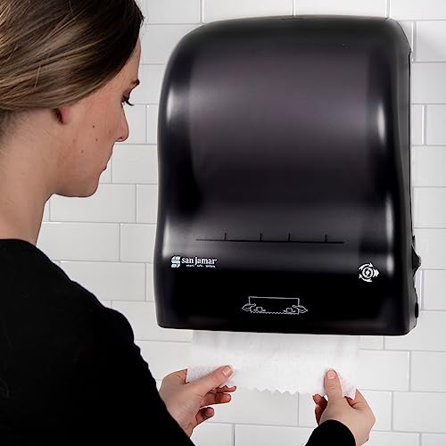 SJMT7400TBK - San Jamar Simplicity Mechanical Roll Towel Dispenser - color: Black Pearl