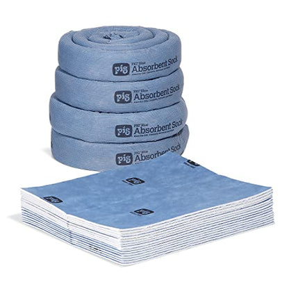 PIG Water Absorbing Kit - Absorbs up to 12 Gallons per kit - Blue - PM50492 - size: 12-Gallon Absorbency