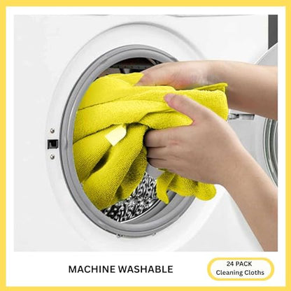 Microfiber Cleaning Cloth for Kitchen & households, Towels for Cars - color: Yellow