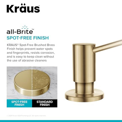 KRAUS Kitchen Soap and Lotion Dispenser in Spot-Free Brushed Brass, KSD-43SFBB - color: Spot Free Brushed Brass