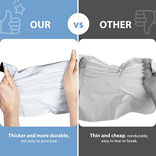 Metronic Poly Mailers 12x15.5 300 Pcs Medium Shipping Bags for Clothes Bulk - color: White, size: 12x15.5 300PC