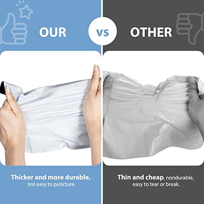 Metronic Poly Mailers 12x15.5 300 Pcs Medium Shipping Bags for Clothes Bulk - color: White, size: 12x15.5 300PC