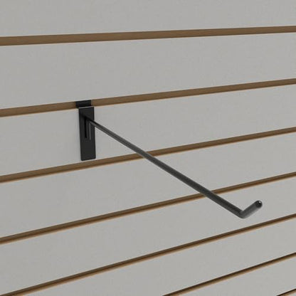 Econoco Slatwall Deluxe Hooks, 96 Pack, Black, 12in - color: Black, size: 12" Length