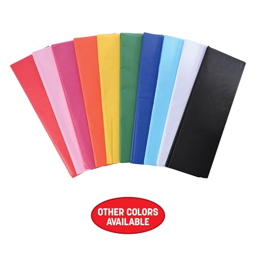 Beistle Black Tissue Paper Sheets – 96 Pack, Bulk Square Craft Tissue, Gift Wrapping for Bags, Boxes, DIY Crafts, Packaging Filler for Retail Displays, Shipping, Parties & Decorative Use, 20” x 20”
