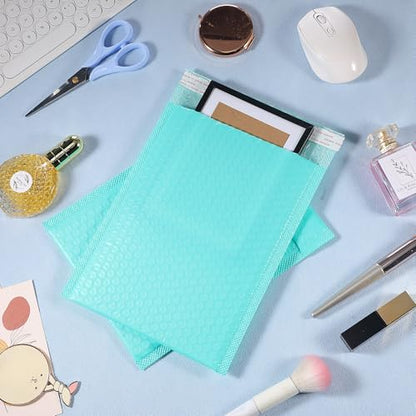 100 Pcs Kraft Bubble Mailers 3 Size Padded Envelopes, Green - color: Green