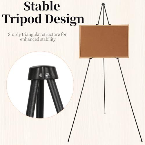 2 Pack 66" Aluminum Easel Stand for Signs & Painting, Black
