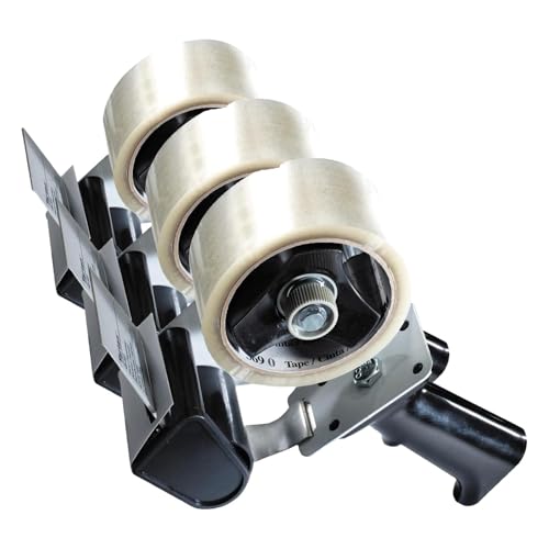 Tartan Pistol Grip Box Sealing Tape Dispenser HB903, Hand-Held Design, Heavy-Duty, Easy-to-Use Application, Black, 2 (Pack of 3) - size: 2" (Pack of 3)