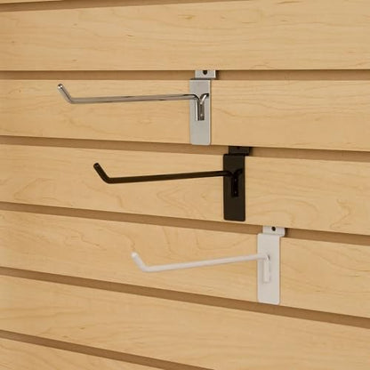 Econoco Slatwall Deluxe Hooks, 96 Pack, Black, 1in - color: Black, size: 1" Length