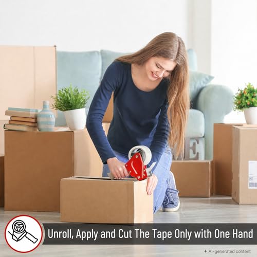 Mr. Pen- Heavy Duty Packing Tape Dispenser Gun, 2 Inch - color: Red, size: 4 Pack