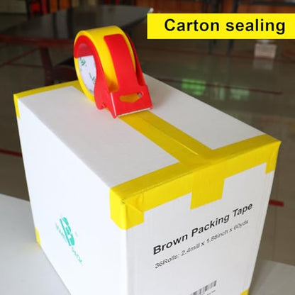 BOMEI PACK Heavy Duty Packing Tape 3 Rolls, 1.88 inches Wide, 55yds Length per roll, Yellow Refill for Packaging and Shipping for Carton Sealing Tape - color: yellow