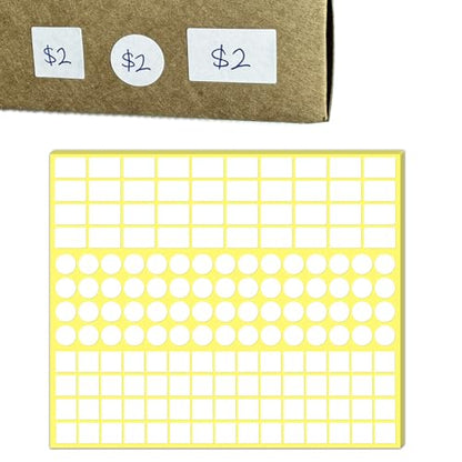 4000 Pieces, Small Price Stickers, White Pricing Labels to Write On